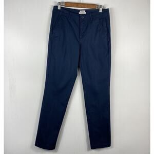 L.L. Bean Size Medium Tall Favorite Fit Lakewashed Chino Pants Navy Blue